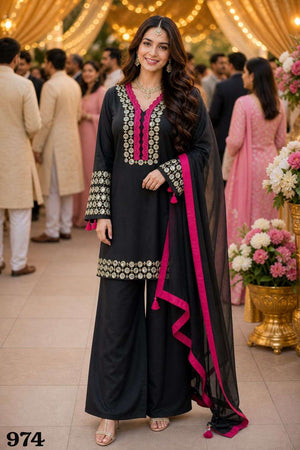 Mrudangi Janki Premium Silk Mirror Embroidery Salwar Suit Set - Amrah Wholesale