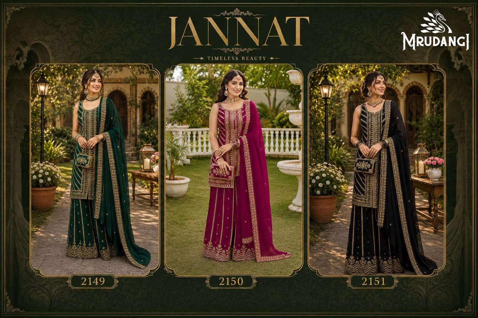 MRUDANGI JANNAT PREMIUM Georgette Embroidered Dress Set