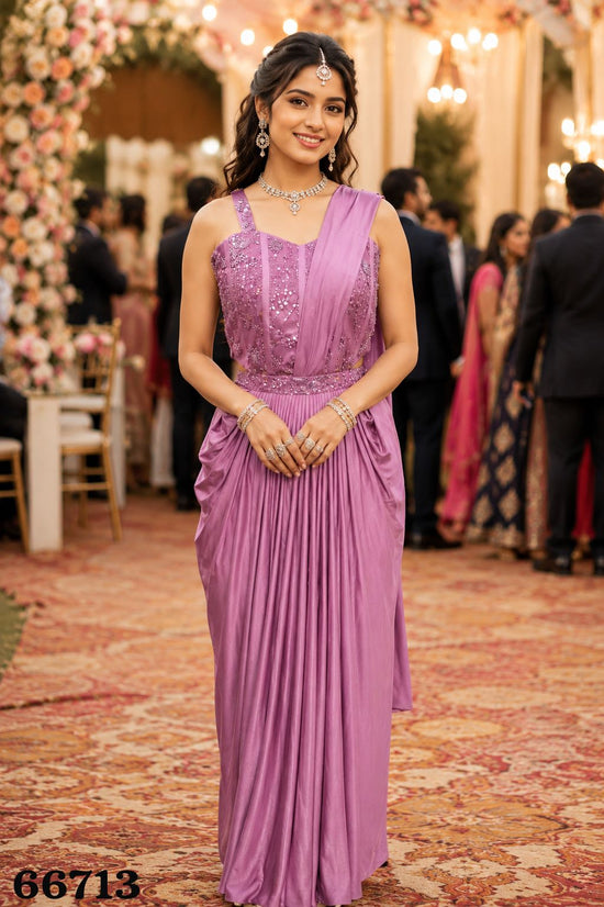 Mrudangi Kaamini Vol 2 Lycra Designer Gown Concept Ready To Wear Saree