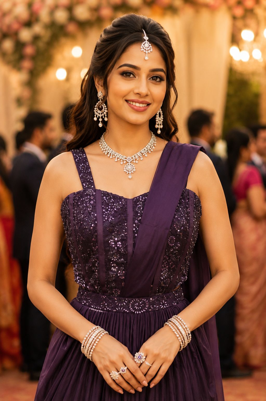 Mrudangi Kaamini Vol 2 Lycra Designer Gown Concept Ready To Wear Saree