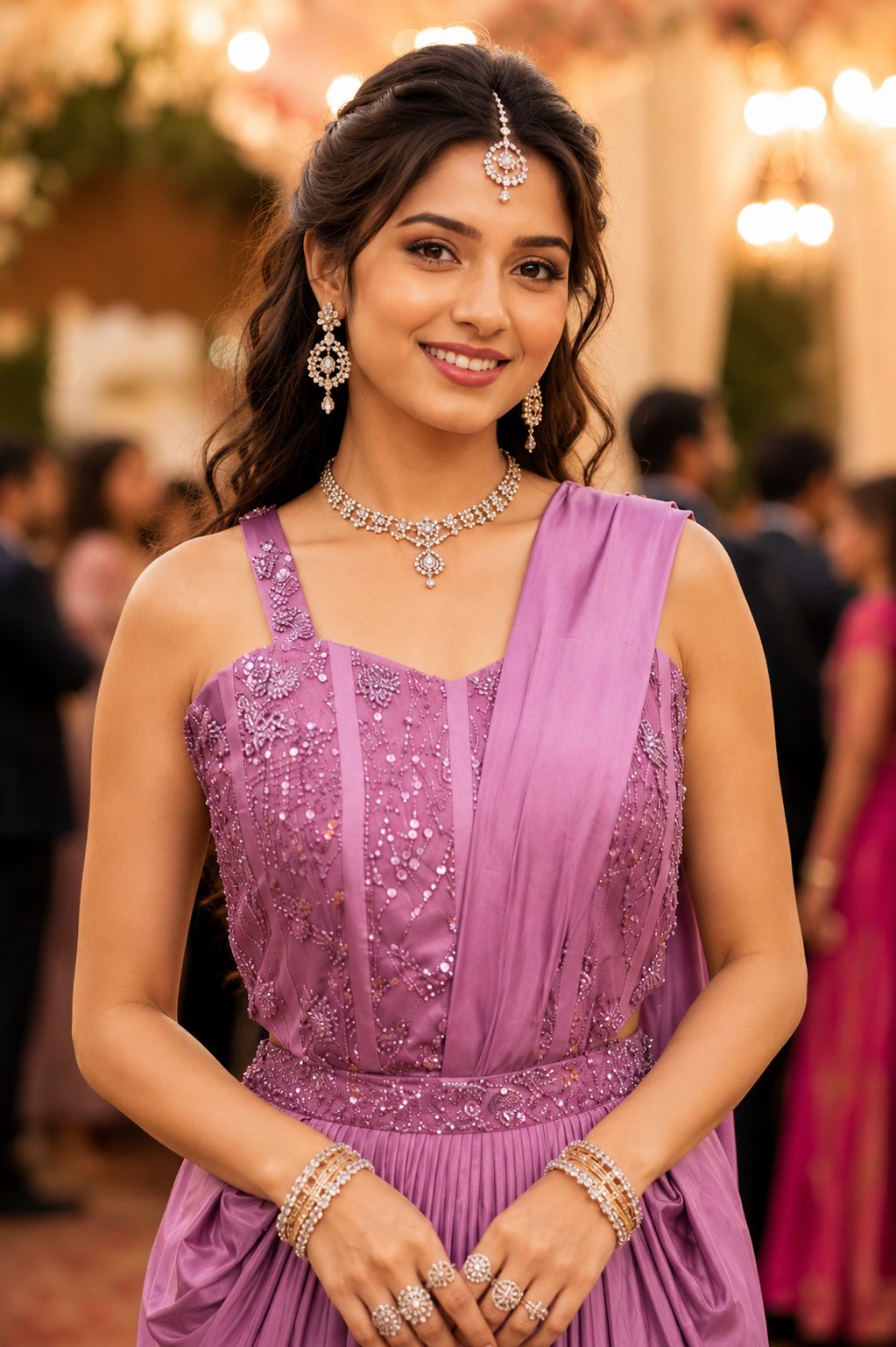 Mrudangi Kaamini Vol 2 Lycra Designer Gown Concept Ready To Wear Saree