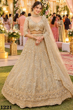 Mrudangi Kaveri Salsa Silk Embroidered Lehenga