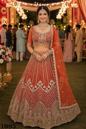 Mrudangi Khyati Premium Net Bridal Lehenga - Amrah Wholesale