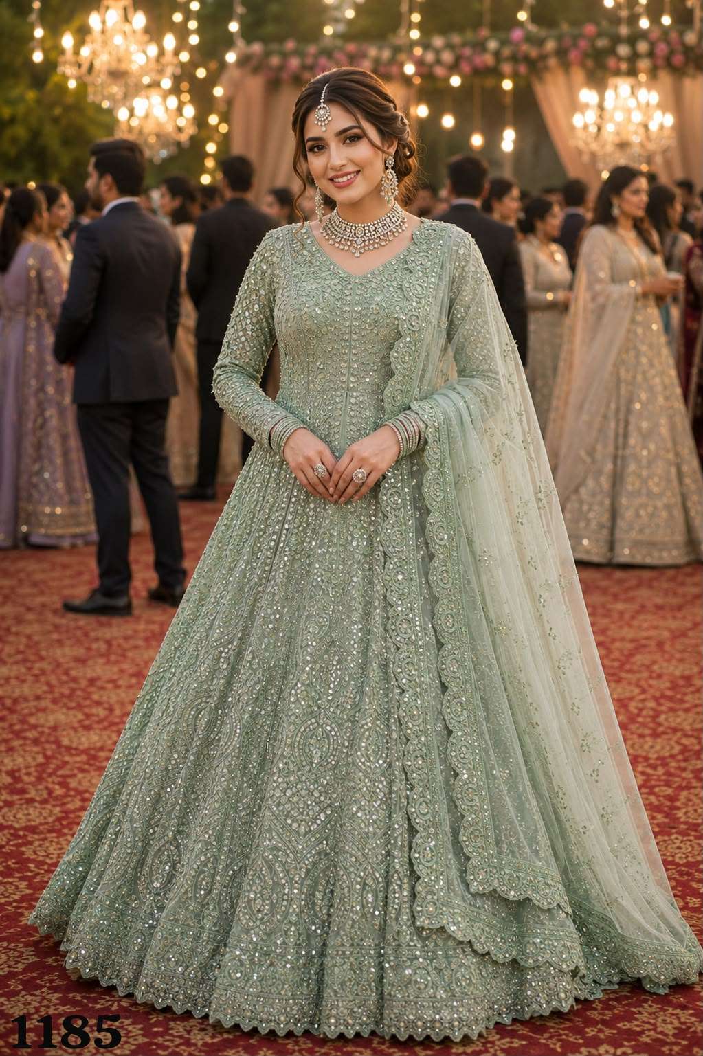 Mrudangi Madhubala Vol-2 Premium Net Embroidery Sequence Work Lehenga - Amrah Wholesale