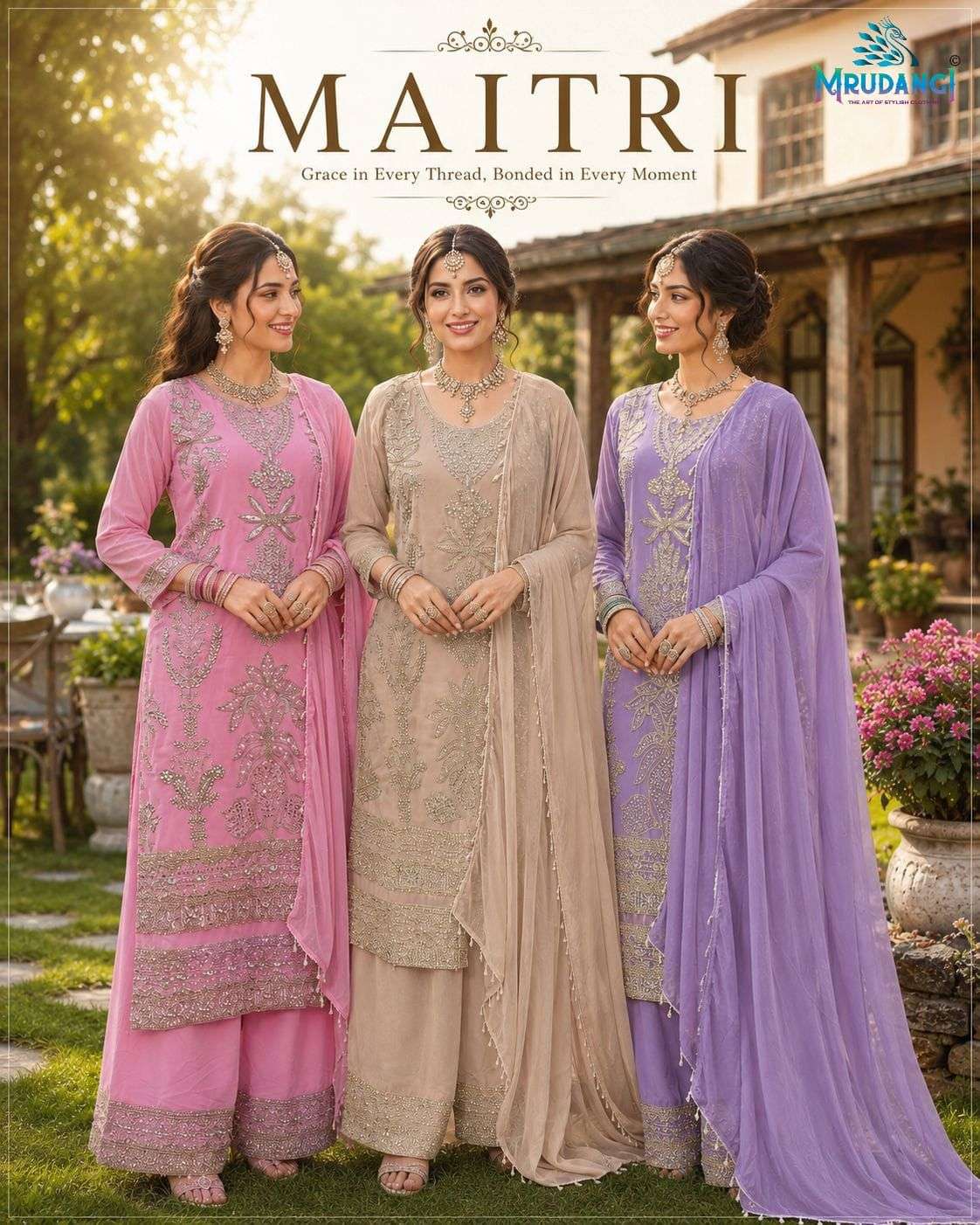 MRUDANGI MAITRI GEORGETTE STITCHED SALWAR SUIT SET - Amrah Wholesale