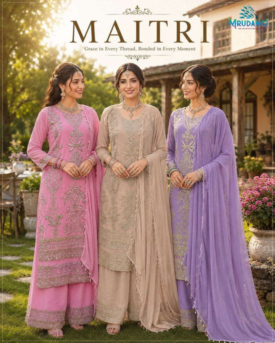 MRUDANGI MAITRI GEORGETTE STITCHED SALWAR SUIT SET - Amrah Wholesale
