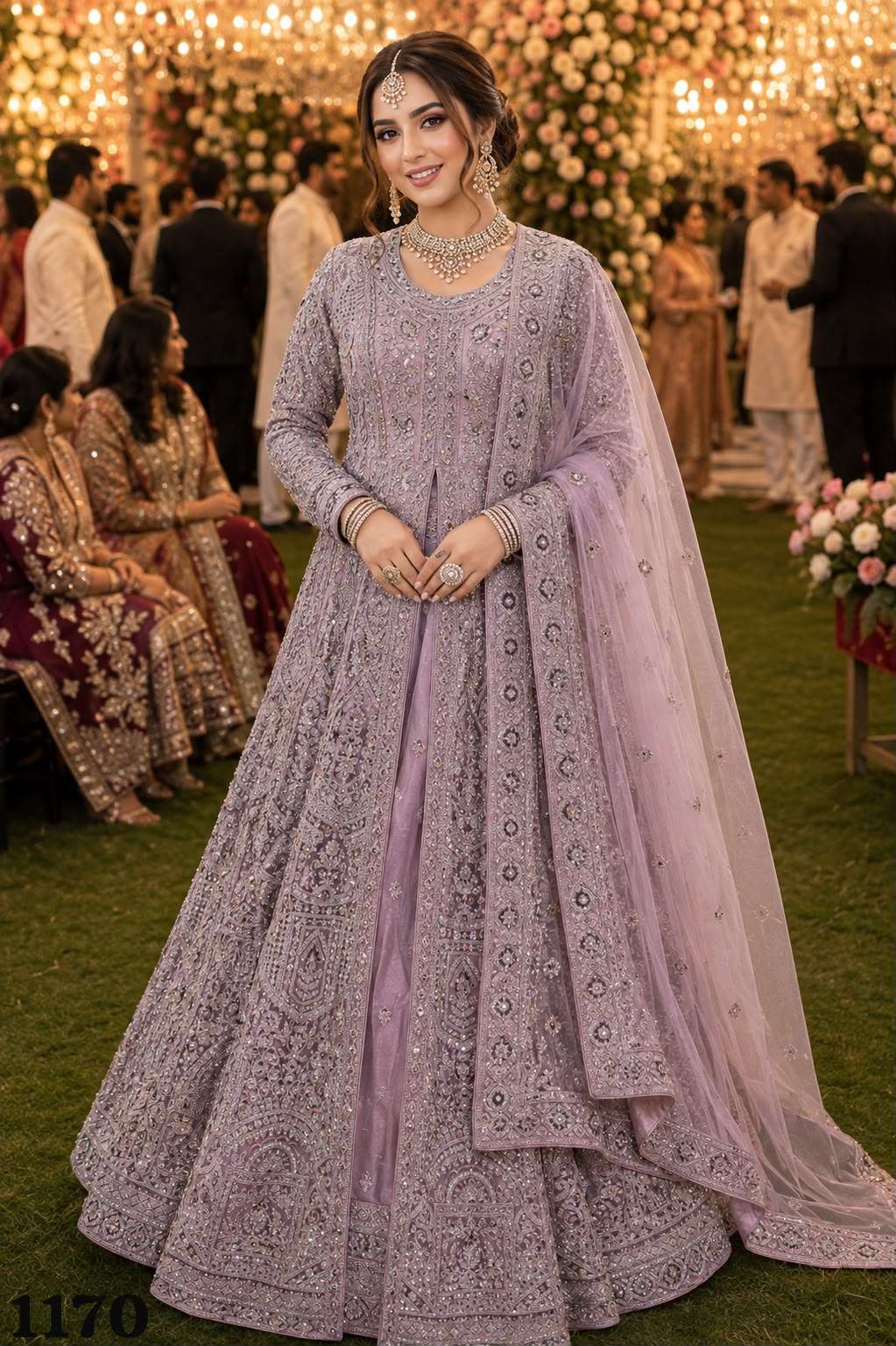 MRUDANGI MANYA Premium Net Heavy Embroidered Sequence Stone Work Lehenga