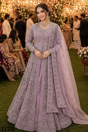 MRUDANGI MANYA Premium Net Heavy Embroidered Sequence Stone Work Lehenga