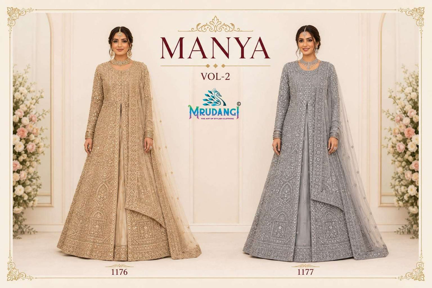 Mrudangi Manya Vol-2 Premium Net Embroidery Stitched Lehenga