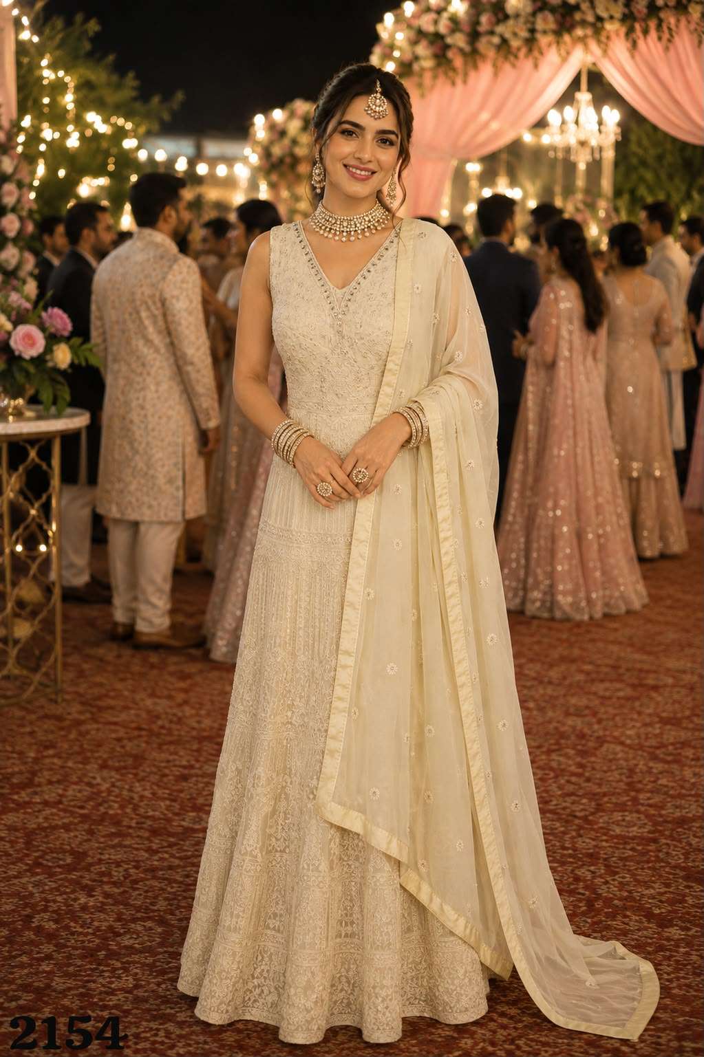 MRUDANGI MARIYAM Georgette Embroidery Gown