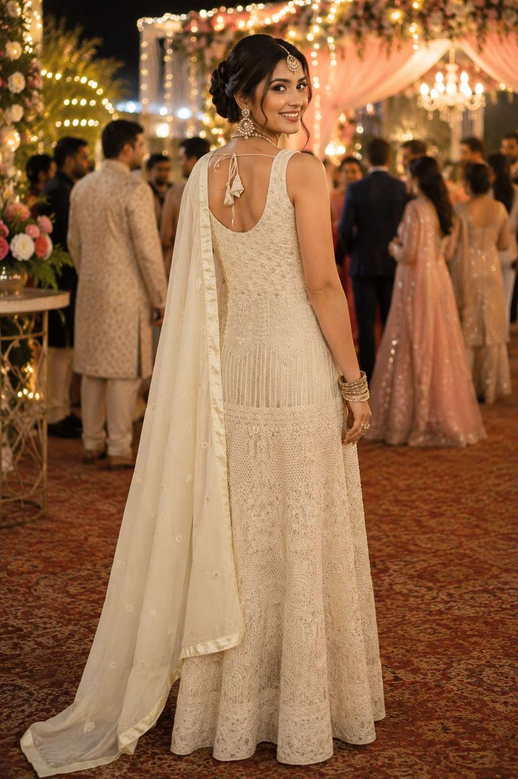 MRUDANGI MARIYAM Georgette Embroidery Gown