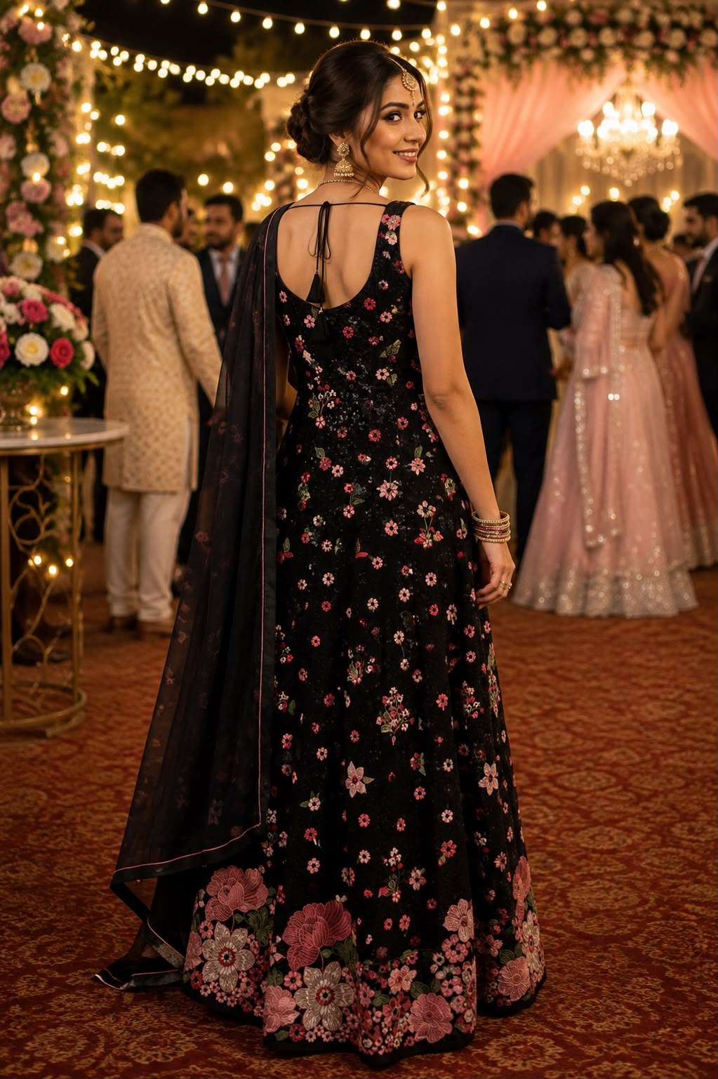 MRUDANGI MARIYAM Georgette Embroidery Gown