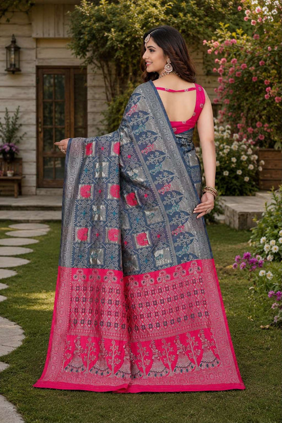 MRUDANGI MISBAH Premium Kota Jacquard Unstitched Saree