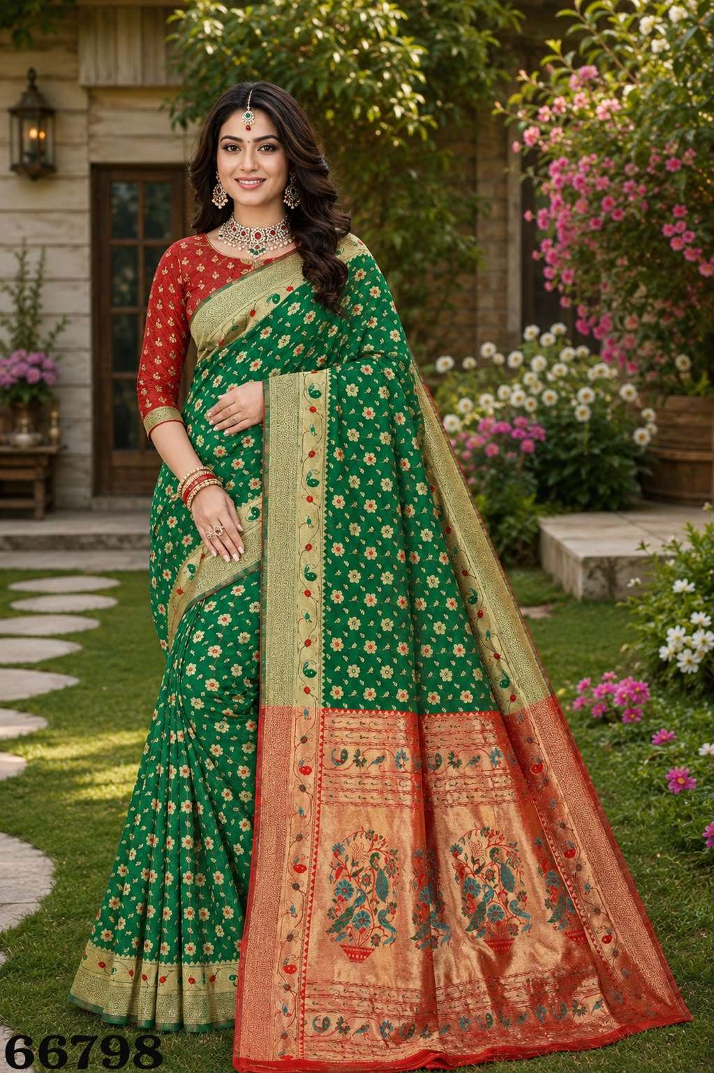MRUDANGI MISBAH Premium Kota Jacquard Unstitched Saree