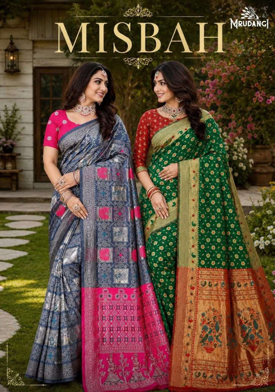 MRUDANGI MISBAH Premium Kota Jacquard Unstitched Saree
