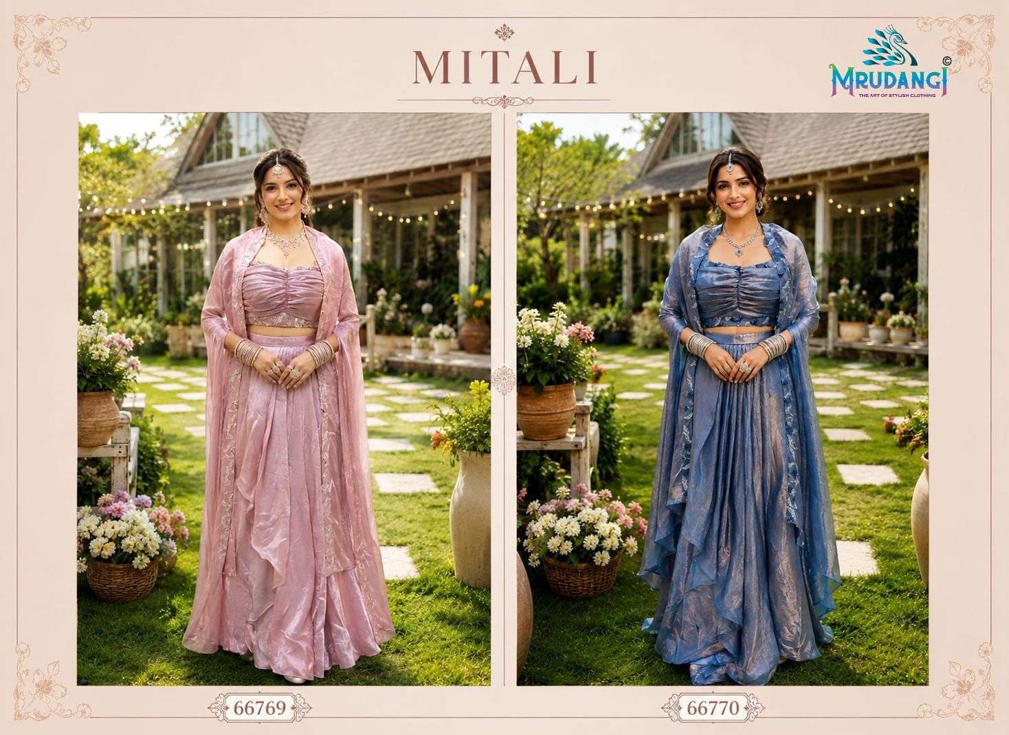 MRUDANGI MITALI Fendy Silk Premium Work Lehenga - Amrah Wholesale