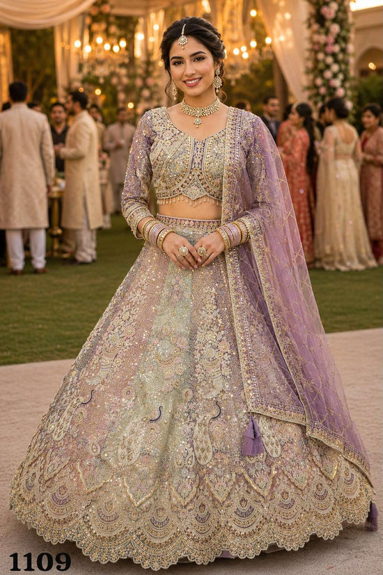 Mrudangi Morni Vol-5 Premium Net Embroidery Work Lehenga - Amrah Wholesale