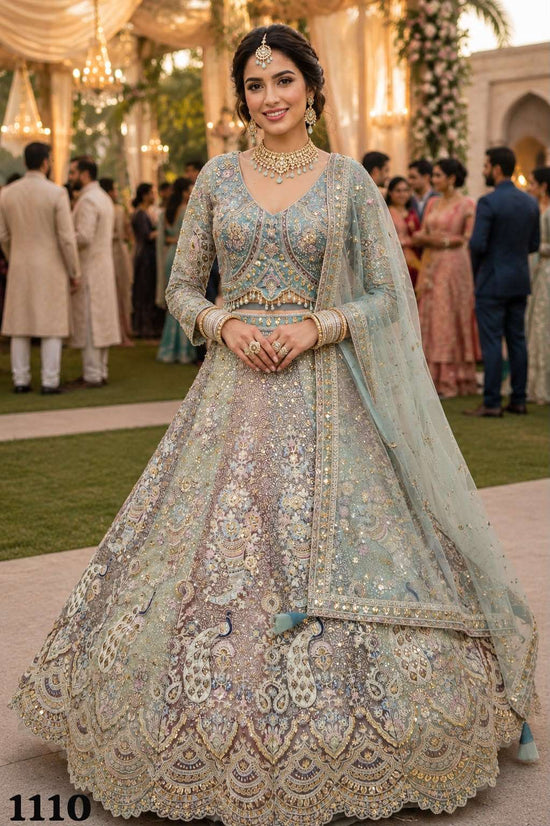 Mrudangi Morni Vol-5 Premium Net Embroidery Work Lehenga - Amrah Wholesale