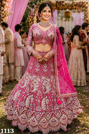 MRUDANGI MORNI VOL-6 Premium Net Embroidered Lehenga