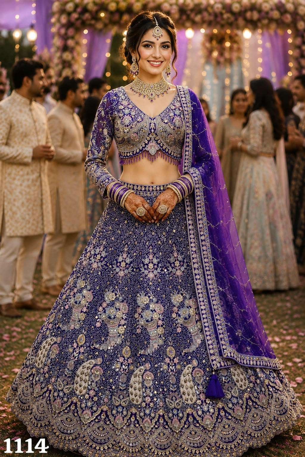 MRUDANGI MORNI VOL-6 Premium Net Embroidered Lehenga - Amrah Wholesale