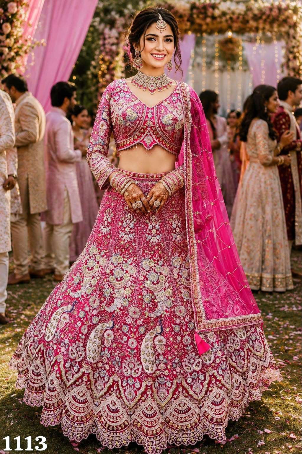 MRUDANGI MORNI VOL-6 Premium Net Embroidered Lehenga - Amrah Wholesale