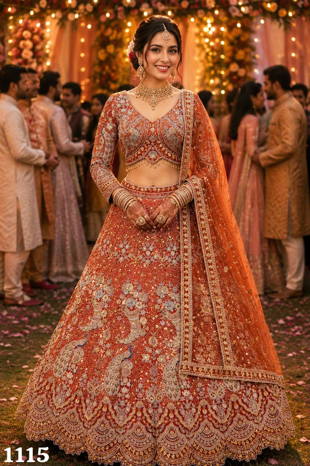 MRUDANGI MORNI VOL-6 Premium Net Embroidered Lehenga - Amrah Wholesale