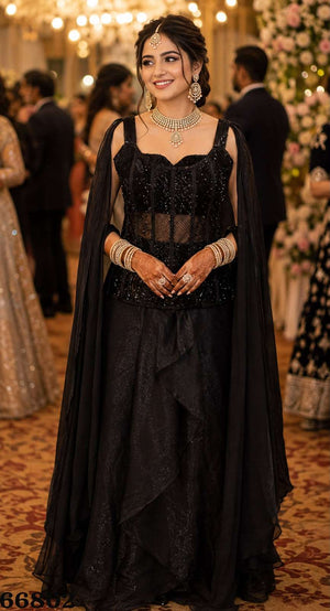 Mrudangi Neeru Premium Fendy Silk Embroidery Stitched Lehenga Set