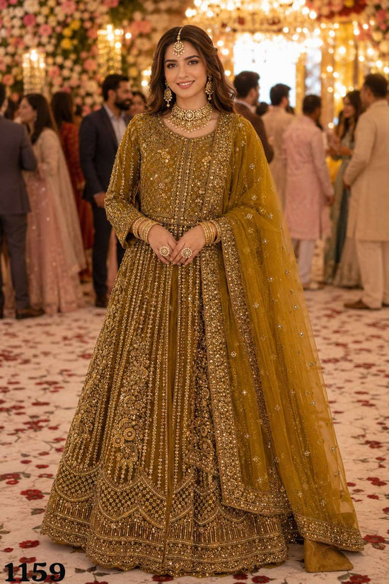 MRUDANGI NYRA Premium Net Embroidery Sequence Work Bridal Lehenga