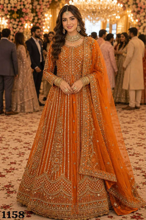 MRUDANGI NYRA Premium Net Embroidery Sequence Work Bridal Lehenga - Amrah Wholesale