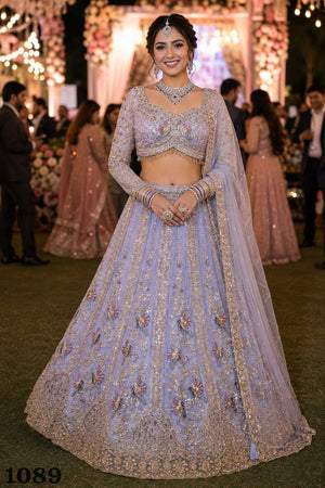 Mrudangi Pushtie Premium Net Beads Work Lehenga - Amrah Wholesale
