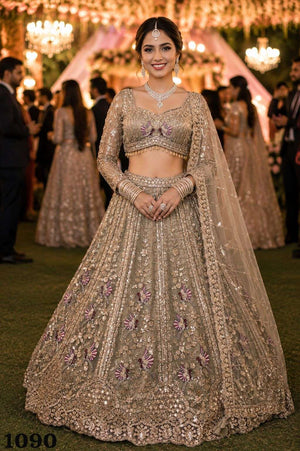 Mrudangi Pushtie Premium Net Beads Work Lehenga - Amrah Wholesale