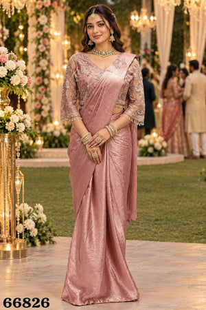 Mrudangi Raima Satin Crush Ready To Wear Saree