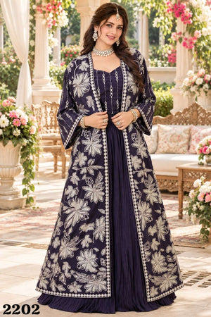MRUDANGI RAKUL - 95 Chinon Silk Embroidered Lehenga - Amrah Wholesale
