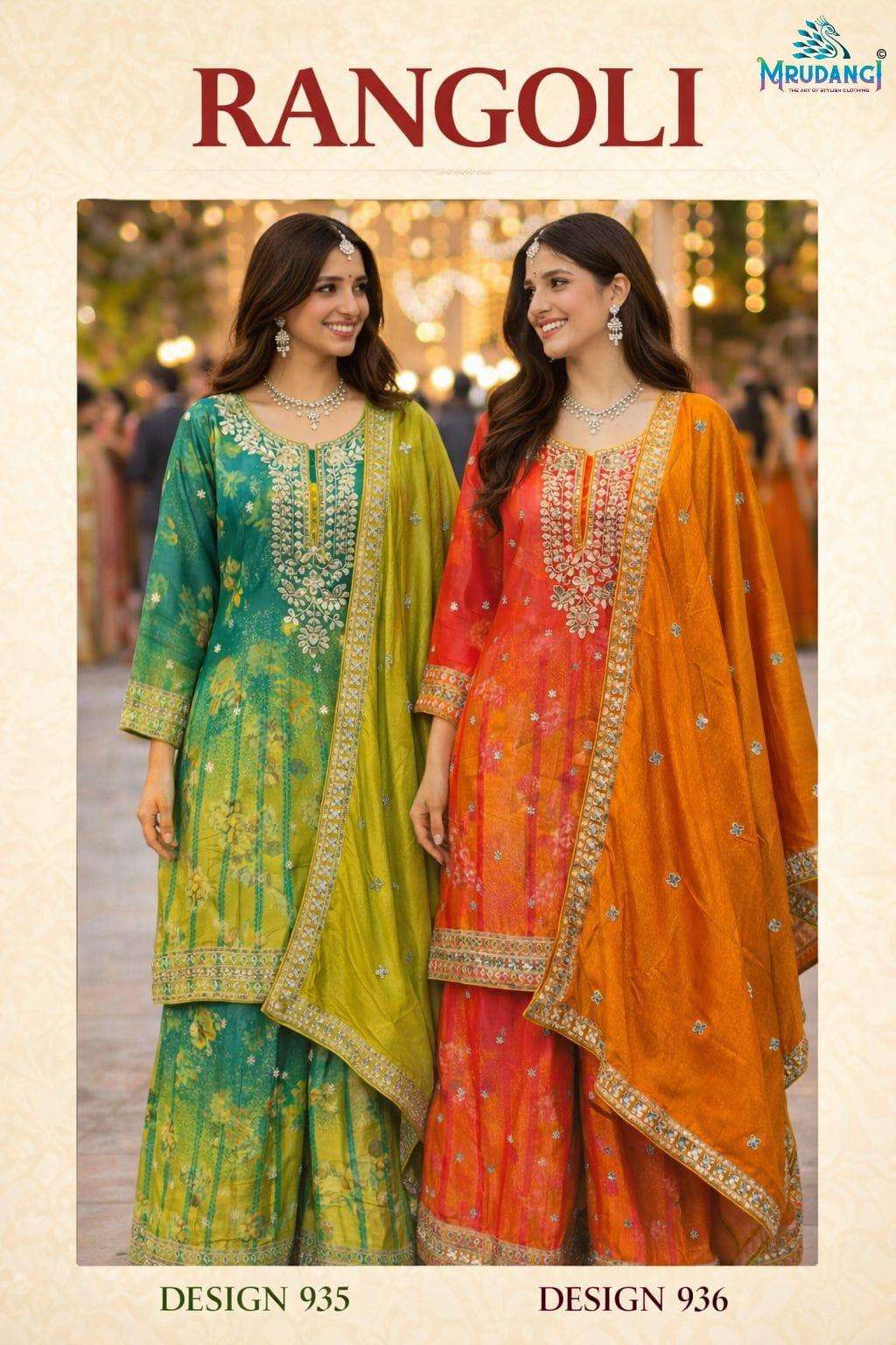 Mrudangi Rangoli Chinon Salwar Suit Set Wholesale Surat