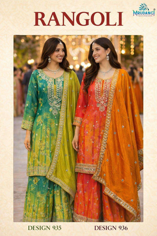 Mrudangi Rangoli Chinon Salwar Suit Set Wholesale Surat
