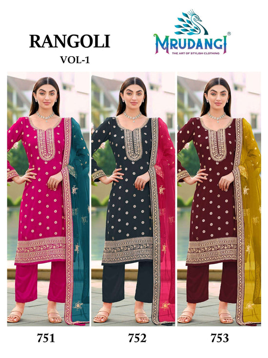 MRUDANGI RANGOLI VOL-1 Viscose Salwar Suit Set Wholesale Surat India