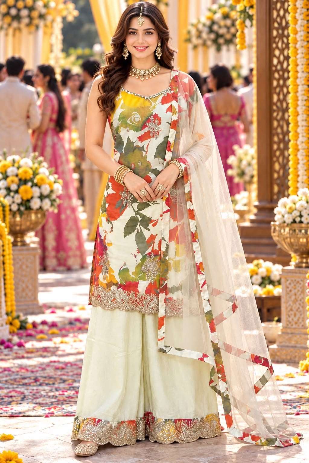 Mrudangi Reeya Chinon Readymade Salwar Suit