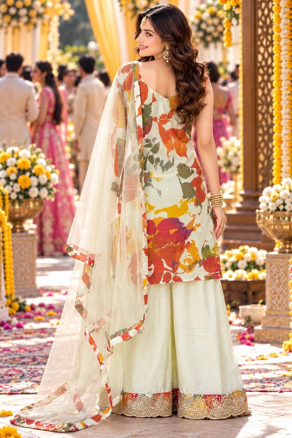 Mrudangi Reeya Chinon Readymade Salwar Suit