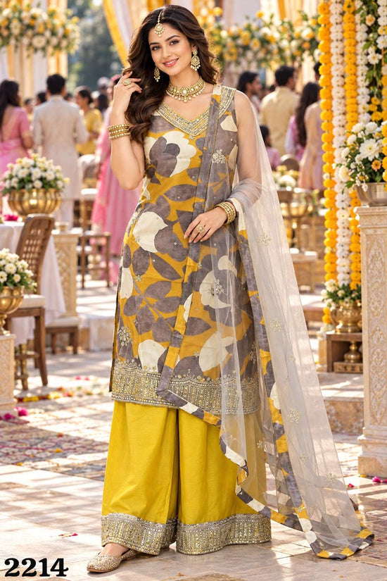Mrudangi Reeya Chinon Readymade Salwar Suit
