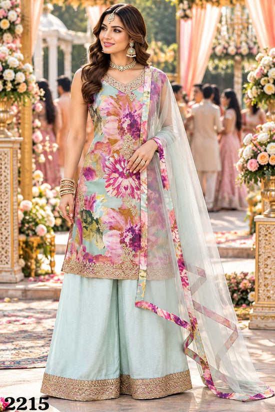 Mrudangi Reeya Chinon Readymade Salwar Suit