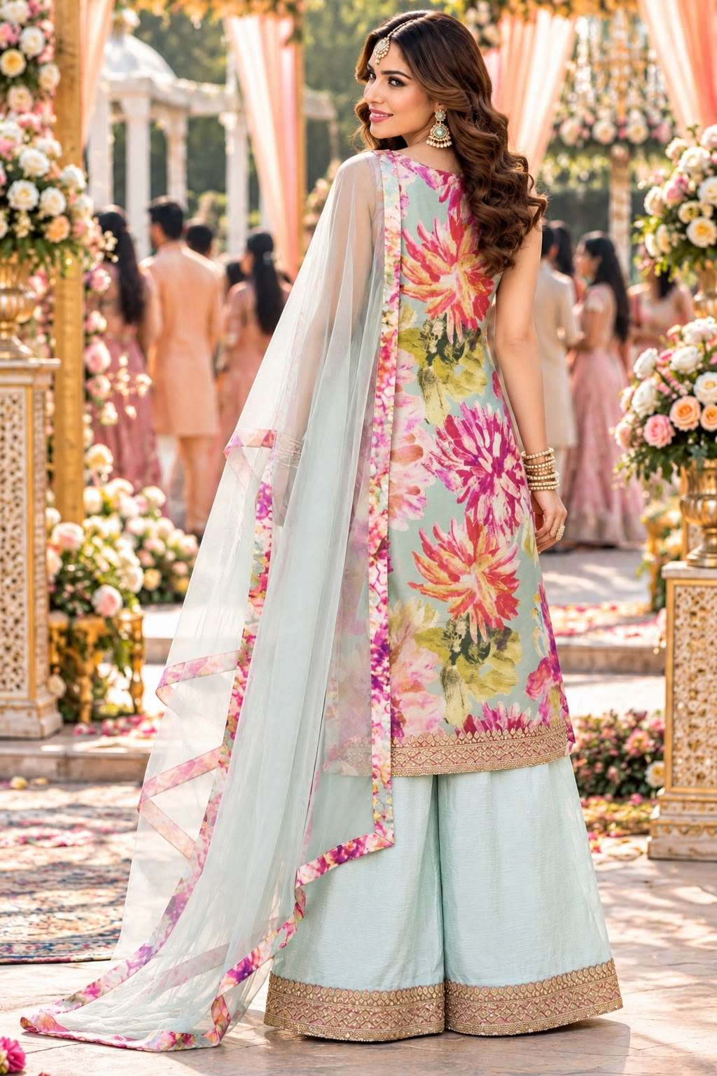 Mrudangi Reeya Chinon Readymade Salwar Suit