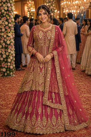 Mrudangi Richa Vol-2 Premium Net Embroidery Sequin Lehenga - Amrah Wholesale