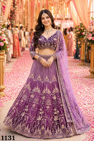 MRUDANGI ROSY Vol-4 Premium Net Embroidered Stitched Lehenga Wholesale - Amrah Wholesale