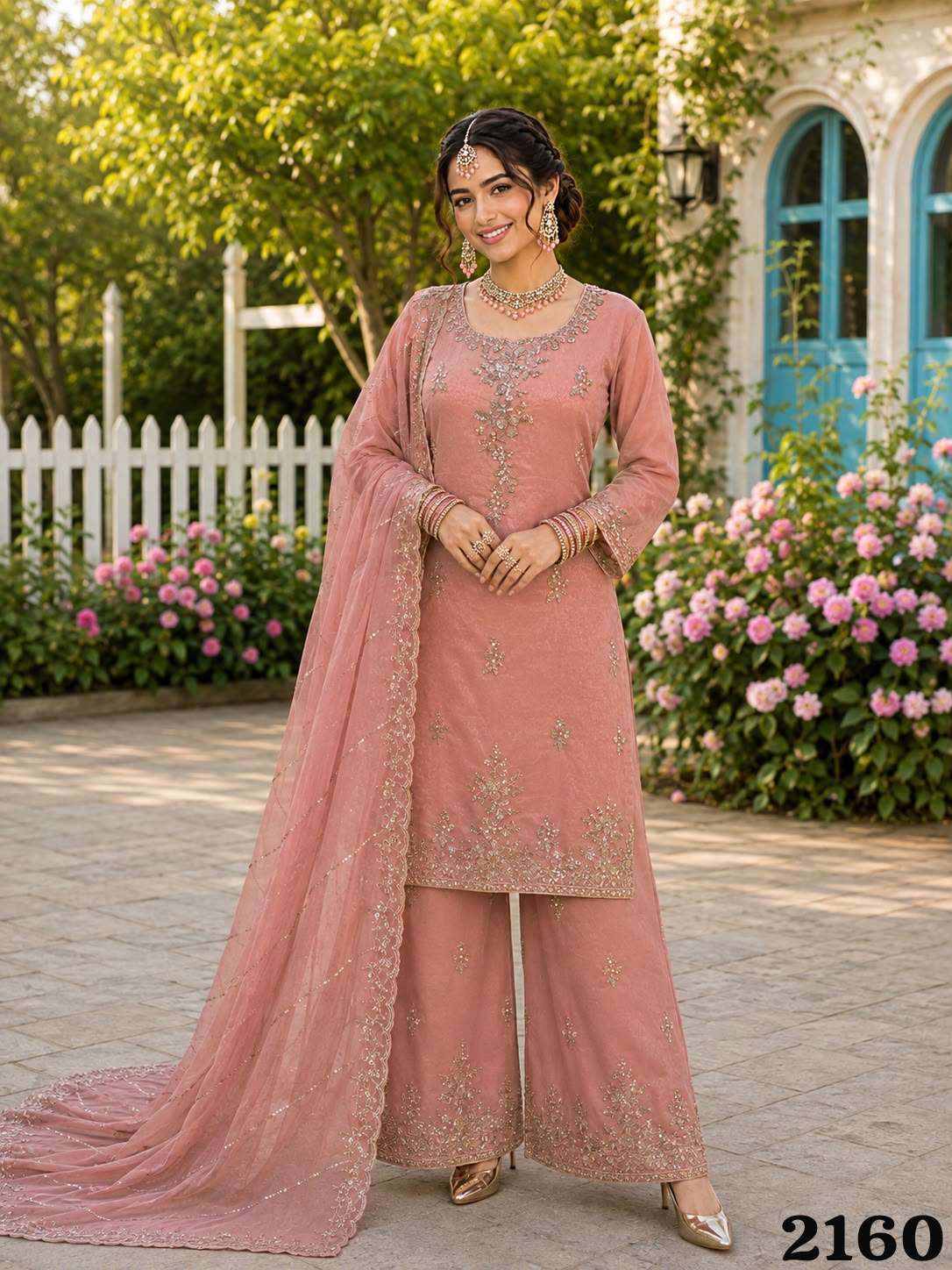 MRUDANGI RUHANIYAT Rose Gold Stitched Dresses