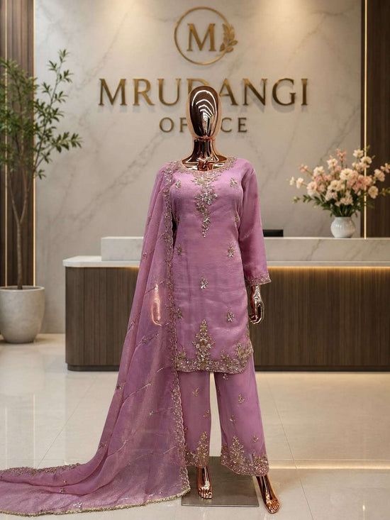 MRUDANGI RUHANIYAT Rose Gold Stitched Dresses