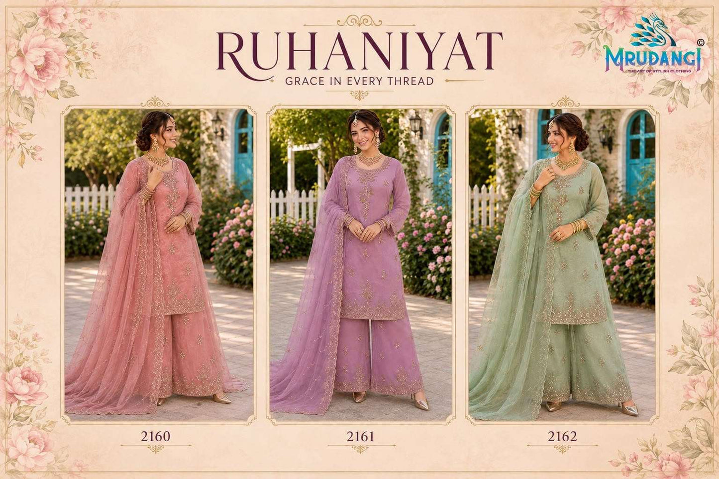 MRUDANGI RUHANIYAT Rose Gold Stitched Dresses