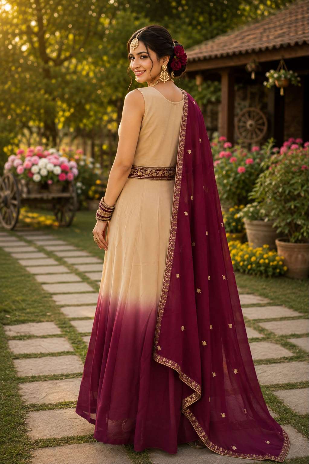 MRUDANGI RUTBA Premium Georgette Embroidered Stitched Dresses