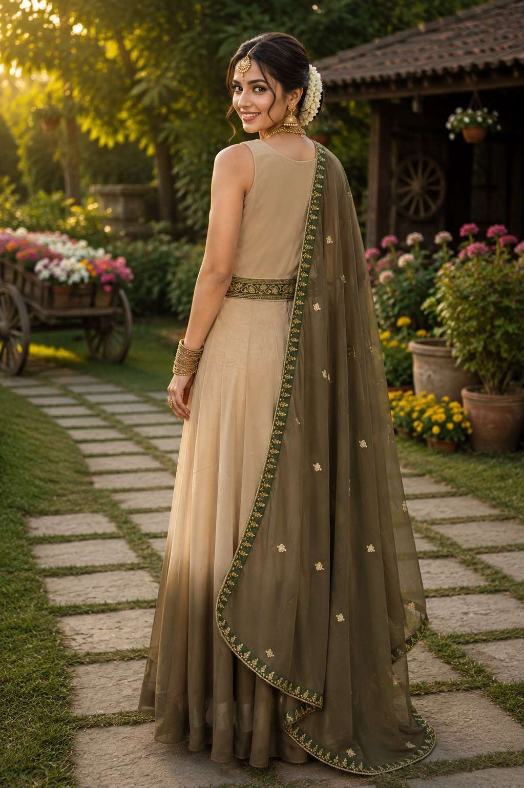 MRUDANGI RUTBA Premium Georgette Embroidered Stitched Dresses