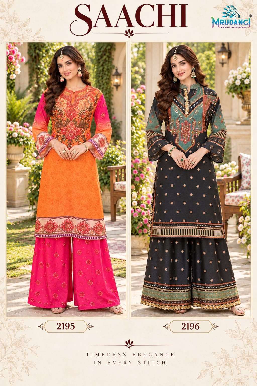 Mrudangi Saachi Vol 95 Crepe Silk Digital Print Co-Ord Set