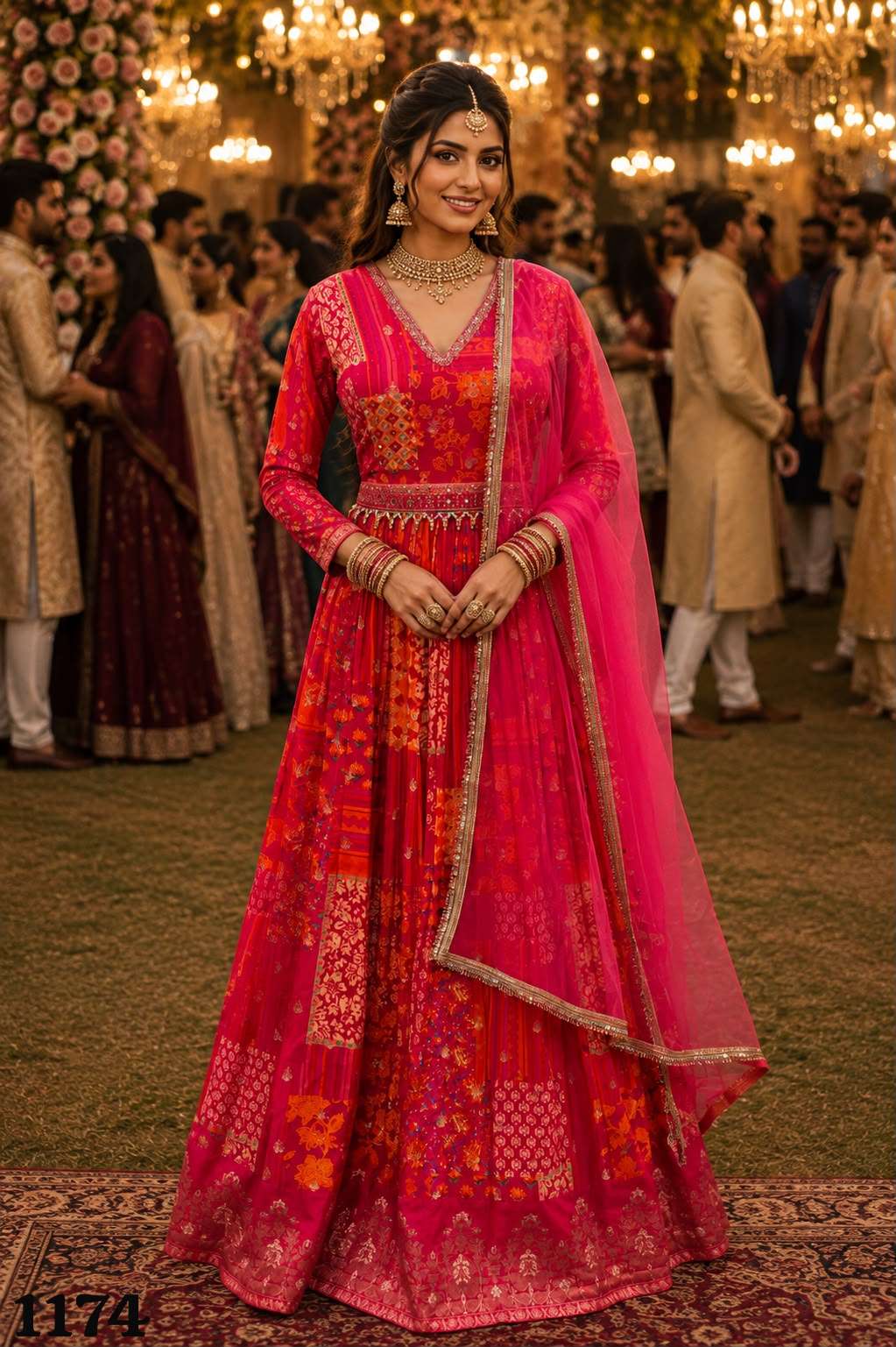 MRUDANGI SAKHI Premium Viscose Anarkali Gown